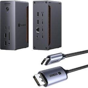 UGREEN Revodok Max Thunderbolt 5 Dock 13-in-1 120Gbps 8K & Dual 6K60Hz Display 140W Charging Bundle with USB C to HDMI Cable 4K@60Hz 6.6FT Thunderbolt 4/3 to HDMI for Home Office