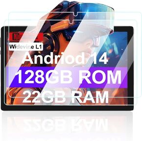 واقي الشاشة لـ Ziovo Z168 2025 Android 14 Tablet ， 10.1 بوصة 8000 مللي أمبير في الساعة قرص ثماني النواة ، مضاد للخلع 9H الصلابة حساس الحواف الدائنة 2.5D الفقاعة الحرة السهلة للتثبيت ، 2 عبوة.