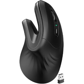 DAREU Ergonomic Vertical Wireless Mouse, 2.4GHz / BT Optical Vertical Mice with Ergo Design for Comfort and Reduced Wrist Strain, Silent Mouse with 6 Buttons, Computer Mice for Laptop, Desktop, PC