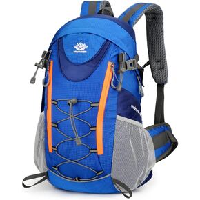 Hiking Backpack,Camping Backpack,35L Water Resistant Hiking Daypack,Lightweight Travel Daypack, Lake Blue