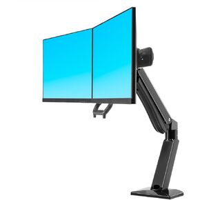 Dual Monitor Stand, Adjustable Monitor Desk Mount with Hand Lever, Fits for 24"-32" Two Big Screens with Load Capacity from 4.4lbs-33lbs, Gaming Dual Monitor Mount, F32, Black