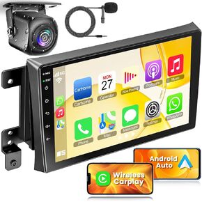Car Radio for Suzuki Grand Vitara Radio 2005-2019 Stereo, Wireless/Wired Carplay Android Auto with 9" IPS Touchscreen GPS Navigation Bluetooth FM Head Unit Built-in DSP with Backup Camera,4G+64G