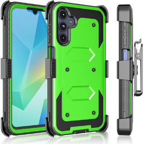 Tekcoo Holster Case for Galaxy A16 5G | SM-A166 [Tshell] Shock Absorbing [Built-in Screen Protector] [Kickstand Locking Belt Clip] Carrying Swivel Defender Full Body Cover for Samsung A16 5G [Blue]