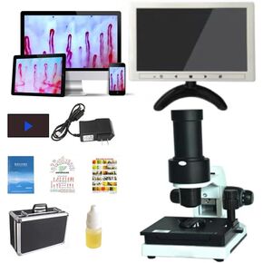 المجهر الرقمي LCD للبالغين ، التكبير 680 × -1800X ، معدات المختبر لفصول علم الأحياء المدرسية وتجارب العلوم المنزلية (1800X 17 مجهر الشاشة)