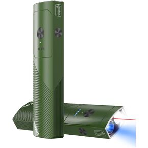 Tourit Flat Flat EDC Flashlight 1000 Lumens ، مصباح يدوي قابل لإعادة الشحن مع شعاع أحمر ، ضوء الأشعة فوق البنفسجية ، مصباح يدوي مضغوط ، مصباح يدوي مع قاعدة مغناطيسية ، أخضر