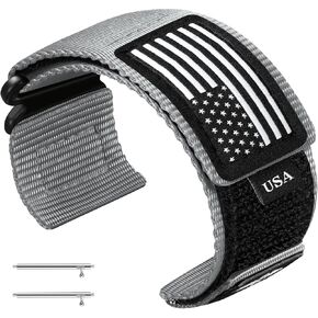 Dirrelo 22mm Watch Band متوافق مع Garmin Vivoactive 4/ Venu 3/ Venu 2 ، Nylon Soft Quick Release Bracelet Strap Wristband for Forerunner 255/265/255 Music Watch Men Women
