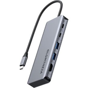 USB C Hub for MacBook Air/Pro Mac mini Laptop, Multiport Adapter Dongle Dock Docking Station with M.2 NVMe SSD Enclosure, 4K60Hz HDMI, USB 3.2 Gen 2, 100W Pass-Through Charging
