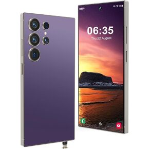 I25 Ultra 5G Unlocked Smartphone Cell Phone - 6.99" HD+ Display, 8GB+512GB, 7000mAh Battery, Android 14 Unlocked Cell Phone with Stylus Pen, 68+108MP Camera, Dual SIM, Face ID (Purple)