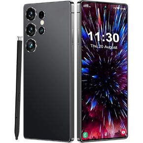for U24 Ultra Unlocked Phone, 8+256GB Smartphone, Android 13.0,48+108MP Zoom Camera,6.82" HD, 6800mAh,Dual SIM Cell Phone, Dual SIM,Build-in Pen Phone (Pink, 8GB+256B)