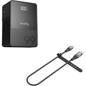 SmallRig V Mount Battery VB99 and 240W USB C to C Cable with LED Display