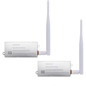 WiFi HALOW Wireless Bridge Point-to-Point Long Range with 20DBi High-Gain Antenna,2.4G WiFi Bridge Repeater Supports 3KM Outdoor Transmission Distance, Air Ethernet Cable, IEEE 802.11ah