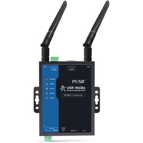 USR-W630s Industrial Grade Dual Band WIFi5 Wireless Client Modbus Gateway MQTT 2 Ethernet Ports rs232 rs485 to WiFi Converter