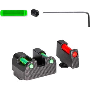 أو مشاهد بندقية متوافقة مع Glock 9mm/.40 S & W | متينة CNC الصلب المصنوع من الصلب البصريات المطلية الجاهزة والمكانة الخلفية مع تخصيص سهل | خيارات