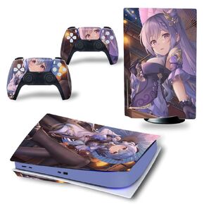 Full Set Skins Compatible with Ps-5 Disc Version,Protective Stickers for Ps-5 Disc Edition Console Controllers (2)