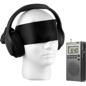 Dunzy 3 Pcs Ghost Hunting Equipment Kit with Ghost Box Headphones and Blindfold Investigation Hunting Device for Home Office Outdoor