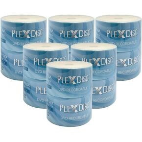 PlexDisc 632-210 16x 4.7GB White Inkjet Printable DVD-R 600 Disc Spindle