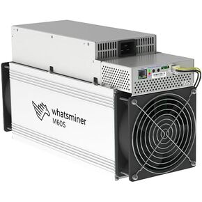 Whatsminer M60S+ 200 16.5J/T 3400W Bitcoin ASIC Miner Crypto Mining Machine Includes PSU Power Supply USA Stock