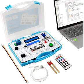Portable Starter Common Board Kit for Arduino with Tutorial,All in one Compatible with Arduino IDE with 15 Sensors and 21 Lessons