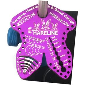 Hareline Hackle, Hook & Bead Gauge- Andodized Purple