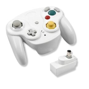 THE PERFECT PART Gamecube Controller - Wireless Gamecube Controller Switch, Wii U Controller with Plug in Receiver & Shoulder Buttons, Gamecube Switch Controller for Nintendo Gamecube Games
