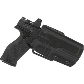 GRITR OWB Kydex Right Hand Gun Holster Fits Walther PDP Series | EDC Pistol Accessories w/Optic Cut, Adjustable Retention & Cant, Compatible with Safariland QLS/G-Code RTI Attachments