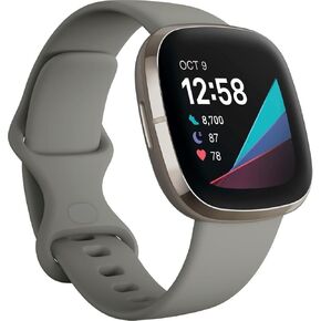 Fitbit - Sense Advanced Health Smartwatch - Silver (Renewed)
