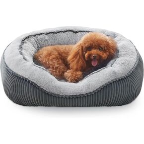 SIWA MARY Dog Beds for Small Medium Large Dogs & Cats. Washable Pet Bed, Orthopedic Dog Sofa Bed, Luxury Wide Side Fancy Design, Soft Calming Sleeping Warming Puppy Bed, Anti-Slip Bottom