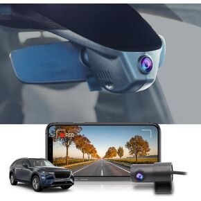 Fitcamx Front 4K+Rear 1080P Dash Cam Adapts for Mazda CX-90 2023-2025 (HD2-6607, Has Sunroof) Select Preferred Premium Plus Sport, OEM Look, Dual Loop Recording, WiFi & APP, Parking Mode, 128GB Card