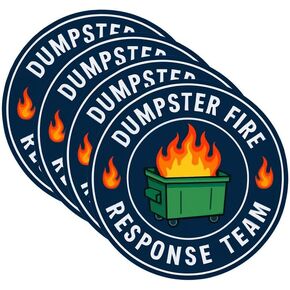 4Pcs(3IN) Dumpster FIRE Response Team Sticker - Dumpster FIRE Response Team Laptop Sticker - Waterproof,UV-Resistant