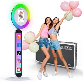 آلة كشك الصور ، كشك الصور المحمولة مع RGB Ring Light App/جهاز التحكم عن بُعد تخصيص Music Music Music Music Machin