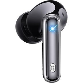 EUQQ AI Translation Earbuds Real Time Bluetooth 5.4 Wireless Headphones 144 Languages Accents Translator 36H Battery IP7 Waterproof 4 ANC Mic for Travel Business Learning Black