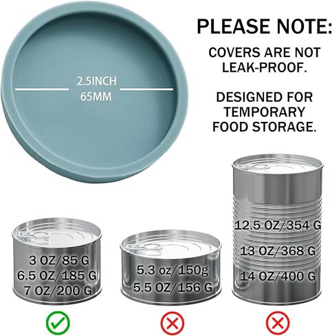 OHMO Cat Food Can Lids for 3oz Small Pet Cans, 2pcs, Sage Green in Kuwait