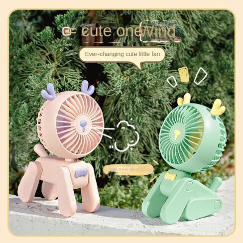 MBETA 2023 New Creative Puppy Usb Rechargeable Small Fan Girl Ins Mini Desktop Dormitory Decoration Activity Gift in Saudi Arabia