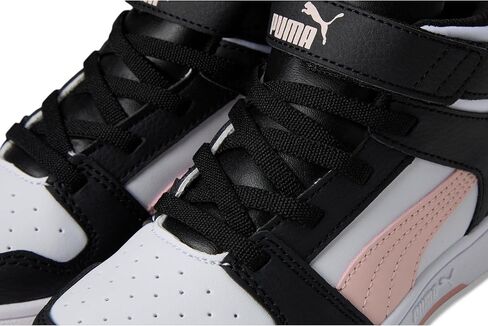 PUMA Rebound Layup خطاف وحلقة من الجلد الصناعي (للأطفال الصغار) بوما أبيض/ملكيت/رمادي متوسط ​​رائع 13.5 Little Kid M in Saudi Arabia