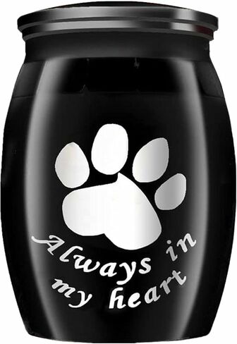 Paw Mini Urn for Pet Ashes,Paw Print Small Keepsake Urn for Ashes Stainless Steel Pet Cremation Urns 1.58" *1.2" Small Ash Urn for Dog and Cat Ashes in Kuwait