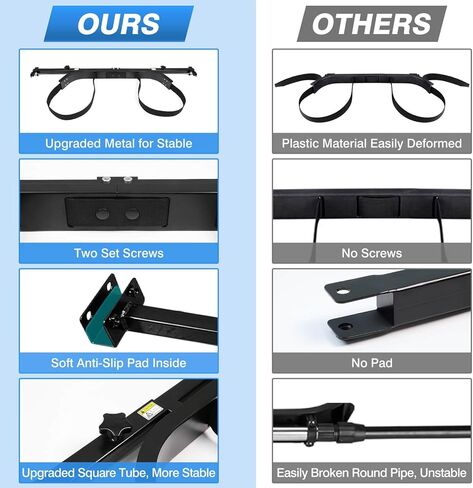 ملحق حامل حقيبة عربة الجولف لمعظم 2+2 المقعد الخلفي لعربة الجولف مع أنبوب مربع 1 بوصة، ملحق حقيبة عربة الجولف بدون حفر قابل للتعديل لعربات الجولف EZGO Club Car Yamaha، معدنية/مستقرة in Kuwait