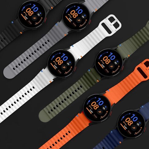 6-Pack Sport Band for Samsung Galaxy Watch 7 Band 40mm 44mm，No Gap Soft Silicone Strap for Galaxy Watch FE 6 5 4 Band 40mm 44mm/Watch 6/4 Classic 47mm 43mm 46mm 42mm/Watch 5 pro 45mm Men Women in Kuwait