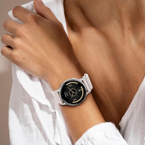 18 ملم مضفر مغناطيسي متوافق مع Garmin Venu 3S 41mm Watch Band/Vivoactive 4S/Venu 2S/Vivomove 3S/Forerunner 255s/Forerunner 265s ، حزام نايلون ناعم ناعم للرياضة. in Kuwait