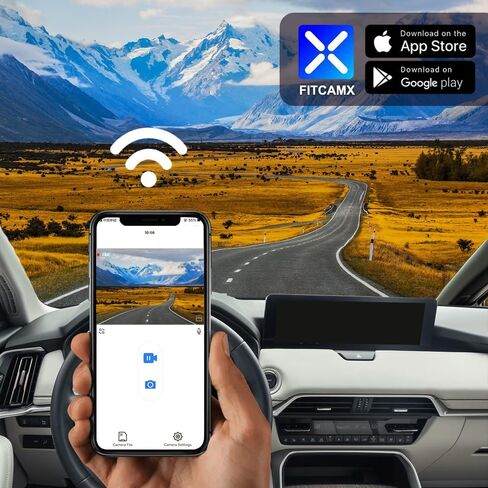 FITCAMX Front 4K+الخلفية 1080P CAM CAM لتكييف CAM ل MAZDA CX-90 2023-2025 (HD2-6607 ، SLAINTION) حدد Premium Premium Plus Plus ، Look OEM ، تسجيل حلقة مزدوجة ، WIFI & APP ، وضع وقوف السيارات ، 128 جيجابايت. in Kuwait
