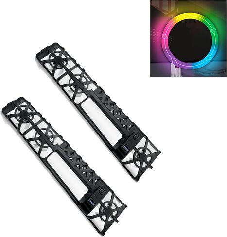مروحة تبريد 2pcs PS5 مع ضوء RGB ، دليل التبريد Ultra-Quiet 5500 دورة في الدقيقة لـ PlayStation 5 ، متوافق مع PS5 Pro/PS5 Slim (طراز 2025) in Kuwait