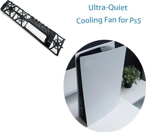 مروحة تبريد 2pcs PS5 مع ضوء RGB ، دليل التبريد Ultra-Quiet 5500 دورة في الدقيقة لـ PlayStation 5 ، متوافق مع PS5 Pro/PS5 Slim (طراز 2025) in Kuwait