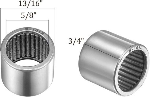 2pcs B88 Needle Roller Bearings - [1/2 Inch x 11/16 Inch x 1/2 Inch] Chrome Steel for Transmission Use, Full Complement Drawn Cup in Saudi Arabia