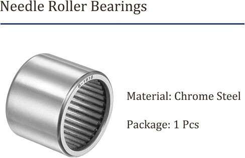 2pcs B88 Needle Roller Bearings - [1/2 Inch x 11/16 Inch x 1/2 Inch] Chrome Steel for Transmission Use, Full Complement Drawn Cup in Saudi Arabia