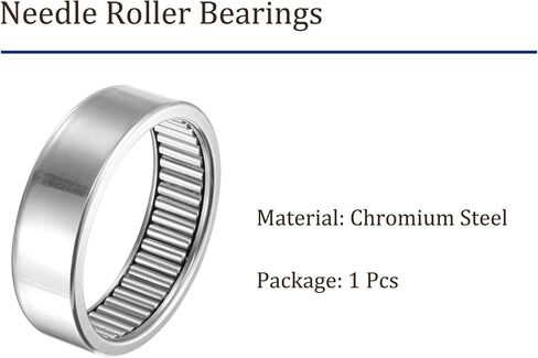 2pcs B88 Needle Roller Bearings - [1/2 Inch x 11/16 Inch x 1/2 Inch] Chrome Steel for Transmission Use, Full Complement Drawn Cup in Saudi Arabia