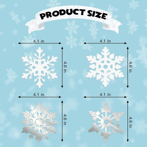 32 Pcs Pink Silver Glitter Snowflake Hanging Swirls Decoration Christmas Ceiling Decorative Streamers Snowflake Ornaments Garland Winter Holiday Wonderland Frozen Party Supplies in Kuwait