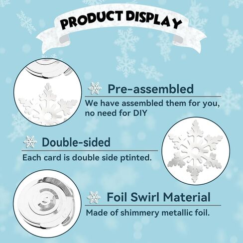 32 Pcs Pink Silver Glitter Snowflake Hanging Swirls Decoration Christmas Ceiling Decorative Streamers Snowflake Ornaments Garland Winter Holiday Wonderland Frozen Party Supplies in Kuwait