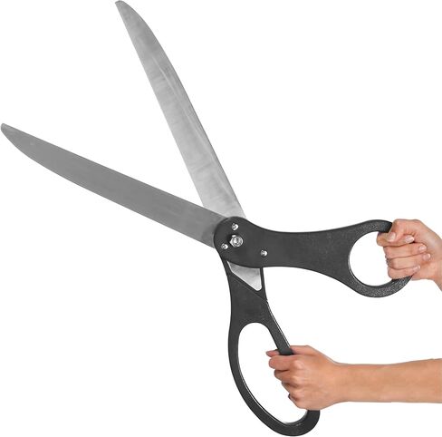 Black Grand Opening Ceremony Kit – 25'' Black Scissors for Ribbon Cutting with Satin Ribbon Gold Heavy Duty Giant Scissors Black with Ribbon for Inauguration Ceremonies & Special Events in Kuwait