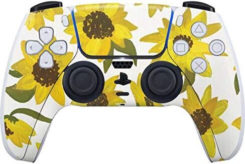Skinit Decal Gaming Skin Compatible with PS5 Controller - Officially Licensed Sunflower Acrylic by Cat Coq Design in Saudi Arabia
