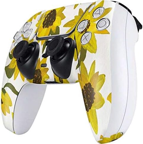 Skinit Decal Gaming Skin Compatible with PS5 Controller - Officially Licensed Sunflower Acrylic by Cat Coq Design in Saudi Arabia