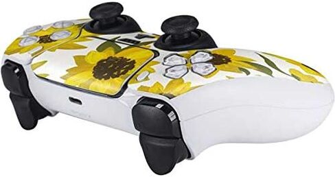 Skinit Decal Gaming Skin Compatible with PS5 Controller - Officially Licensed Sunflower Acrylic by Cat Coq Design in Saudi Arabia